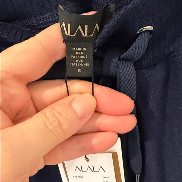 Alala Navy Jogger Pants size small very nice material - Picture 8 of 11